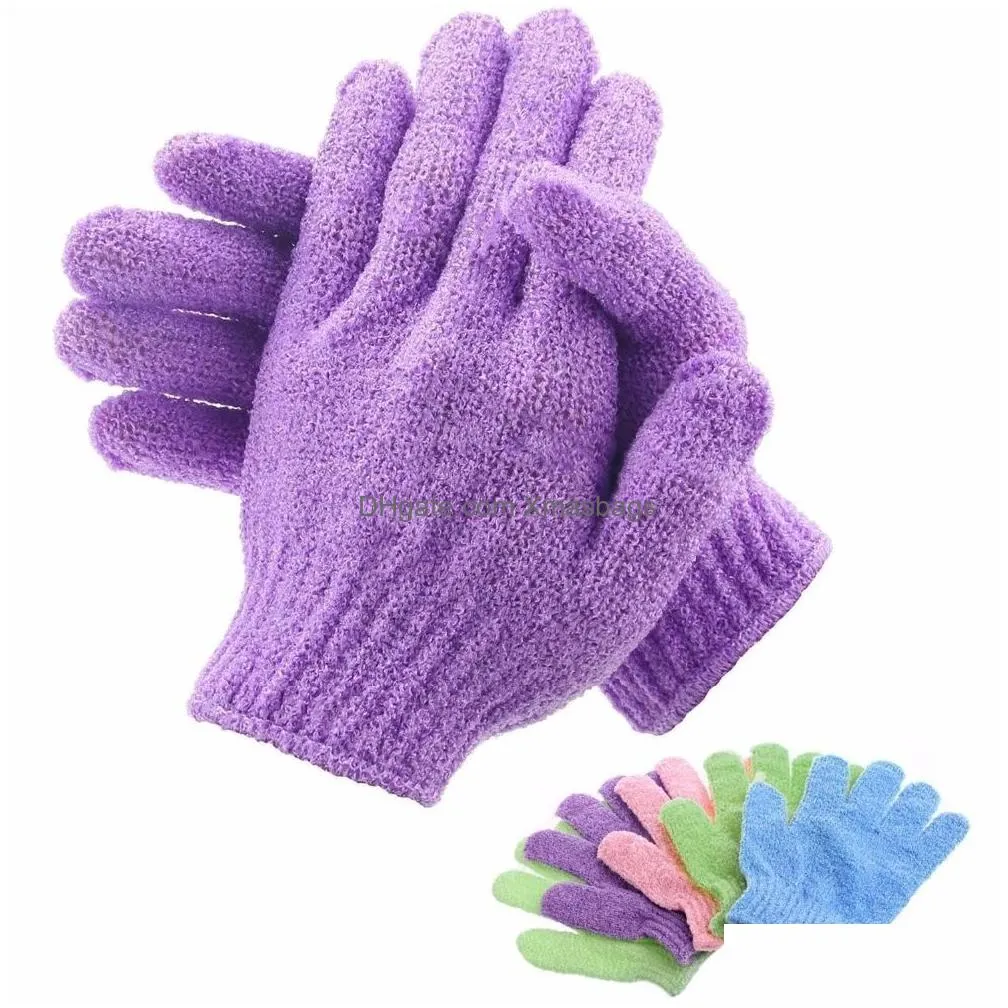 bath brushes for peeling exfoliating mitt glove shower scrub gloves resistance body massage sponge wash skin moisturizing spa foam