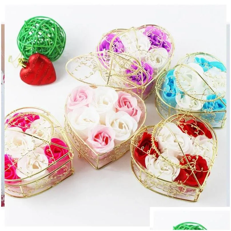 artificial rose flowers for decoration wedding home petal soap roses flower for birthday mothers day gift