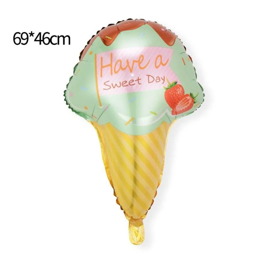 32inch large foil balloon fruit ice cream helium balloon birthday party decoration kids toy sweet digital balloons showe