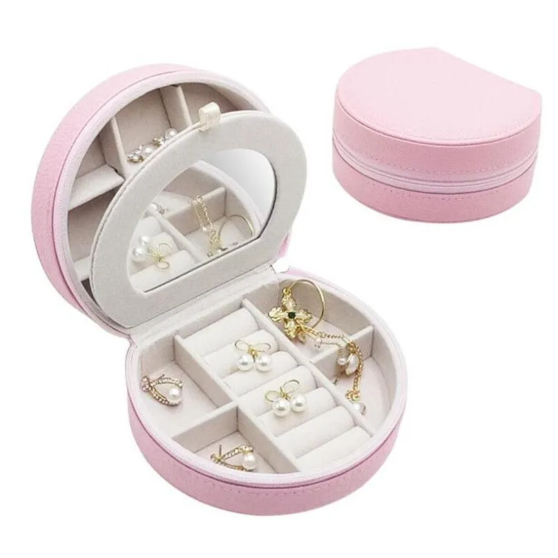 jewelry box for women doubel layer travel jewellery organizer necklace earring rings holder case