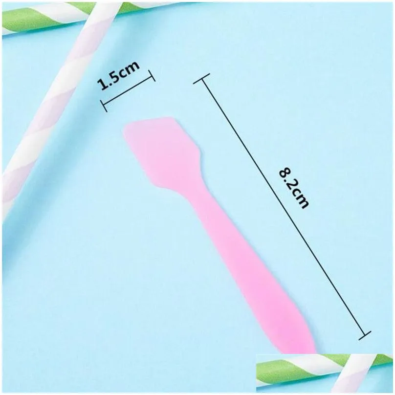 wholesale disposable mini plastic small face cream spoon facial mask stick cosmetic spatula scoop beauty makeup sticks spoon tools
