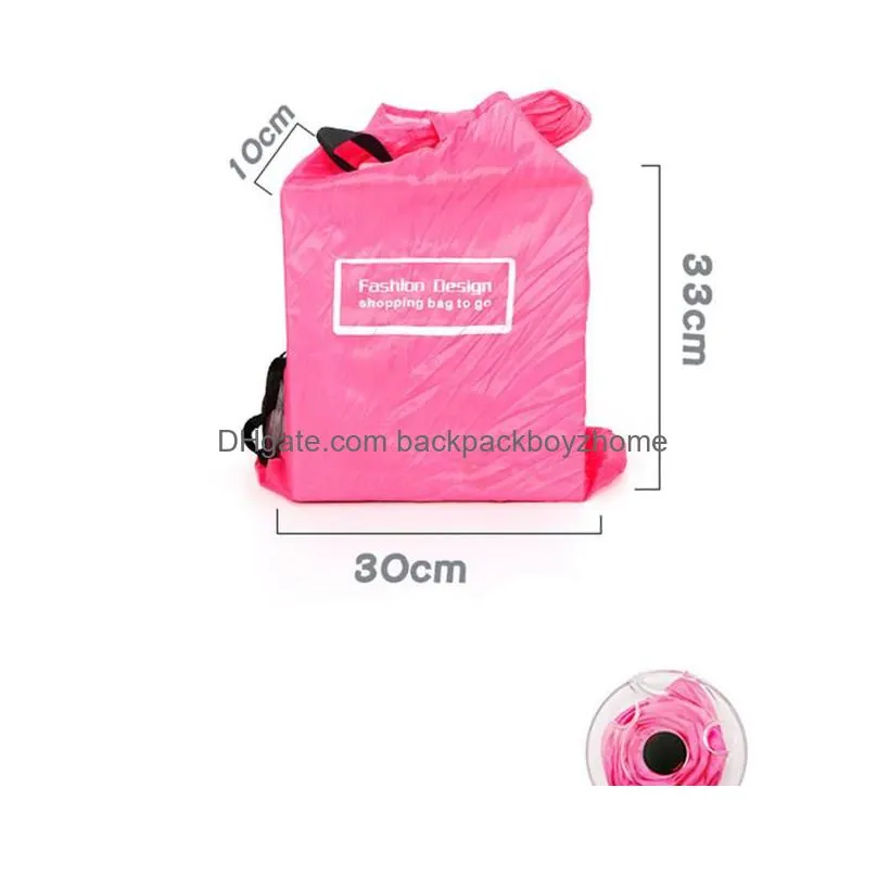 stock portable folding telescopic small disc shopping bag multifunctional storage bag reusable shopper handbag organizer travel bag