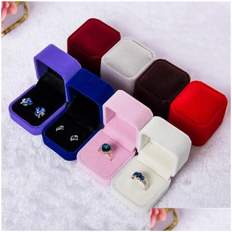 fashion jewelry box ring earrings necklace pendant packing gift boxes wedding engagement jewellery display cases