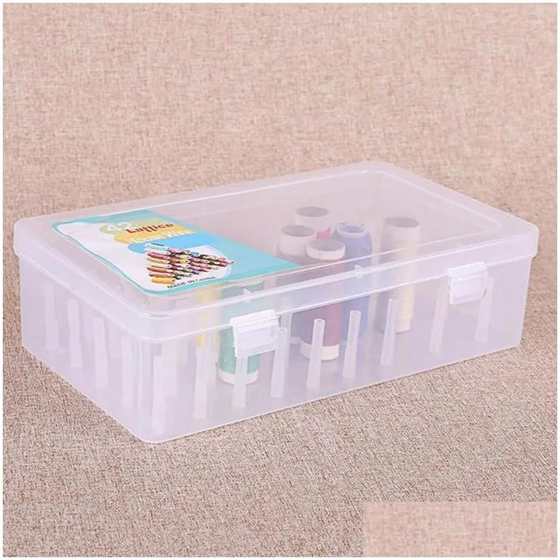 arts and crafts sewing thread storage box spools bobbin carrying case container holder craft spool reels sorting boxes organizer