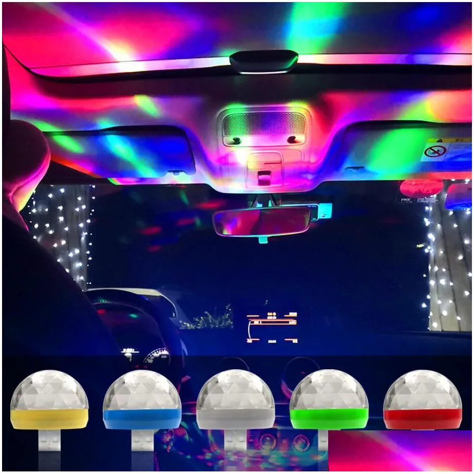 car auto usb dj rgb mini colorful music sound led usb-c holiday party karaoke atmosphere lamp welcome 5v ball laser light