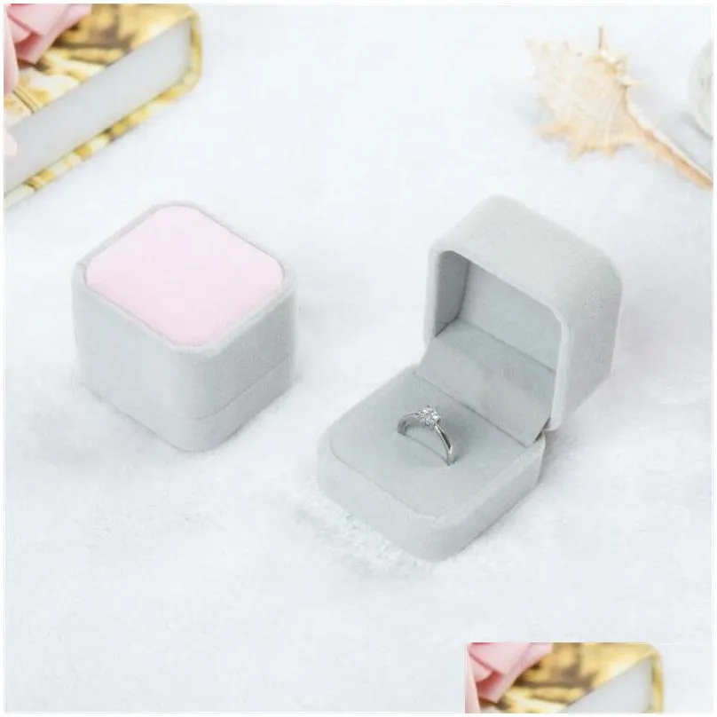 fashion jewelry box ring earrings necklace pendant packing gift boxes wedding engagement jewellery display cases