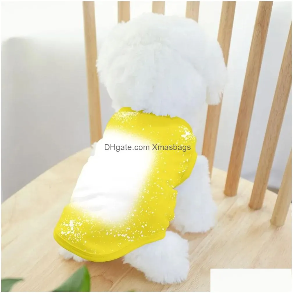 sublimation blank dog shirt apparel bleached shirts heat transfer dog apparel pajamas puppy vest pet clothes for small medium dogs