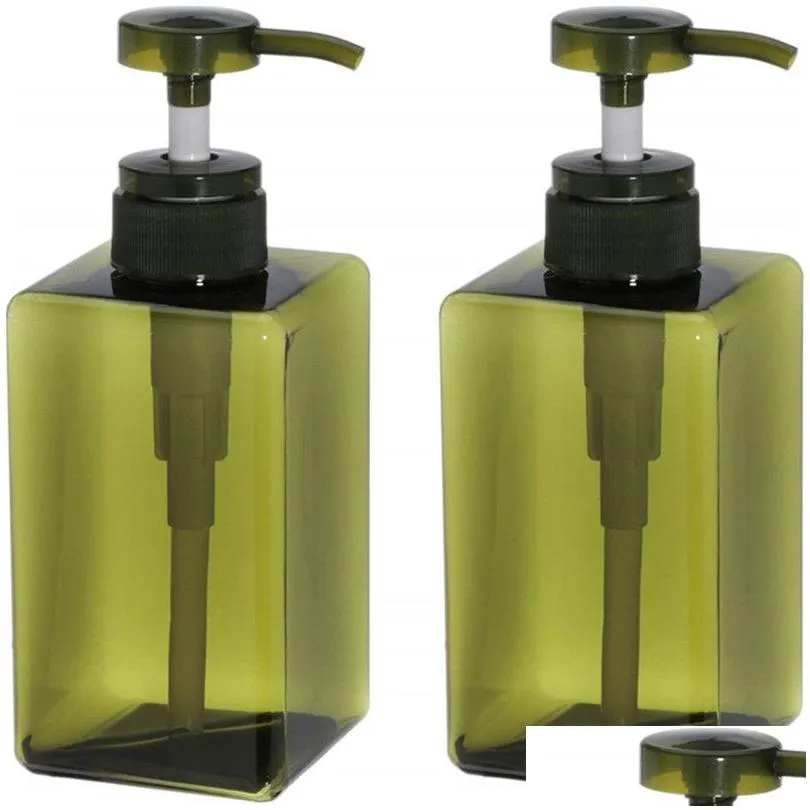 wholesale 450ml refillable empty plastic soap dispenser bottle pump bottles for cosmetic shampoos bath shower liquid lotion