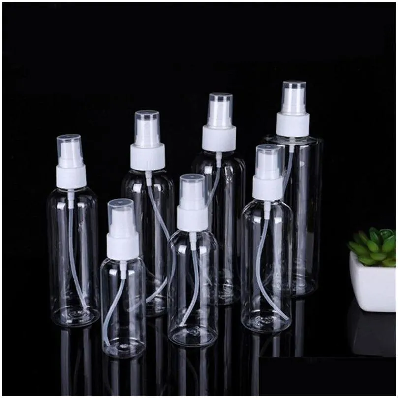 wholesale 5ml 10ml 20ml 30ml 50ml 60ml 80ml 100ml plastic spray bottle refillable bottles perfume pet container