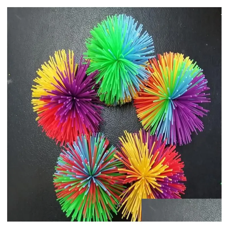 silicone koosh ball sensory fidget toys stretchy rubber pom dough balls rainbow dna stress relief popper autism adhd active finger fun squeeze