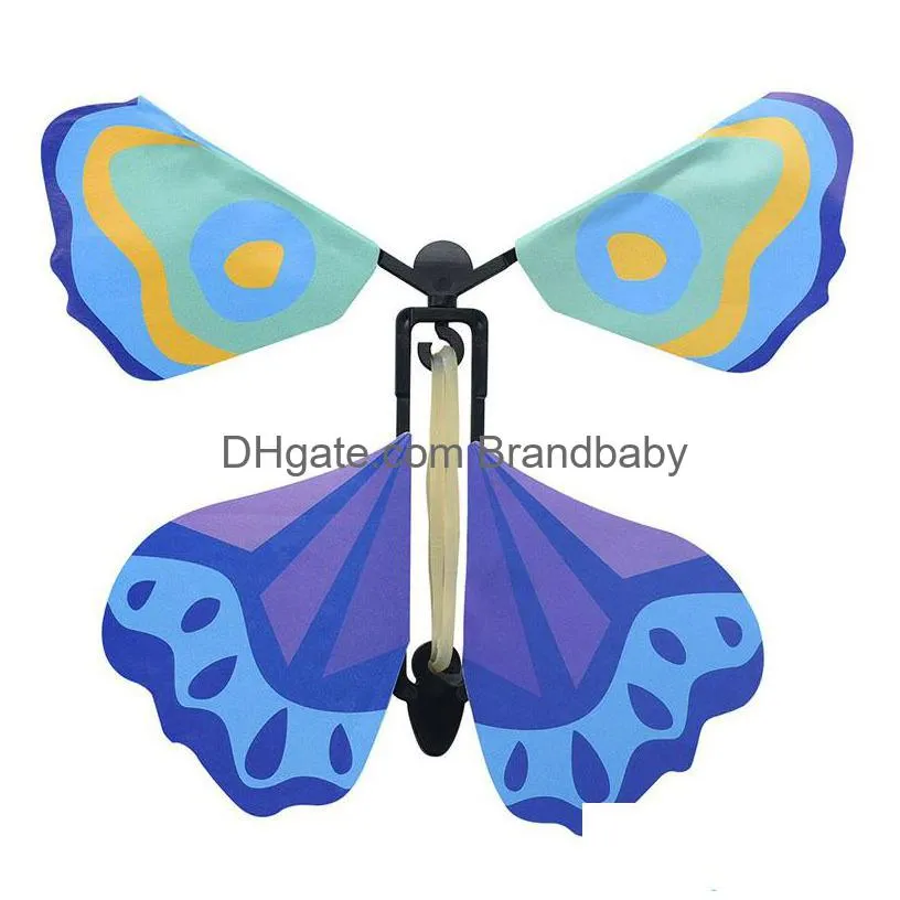 hot sale 3d butterfly kids toys fly butterfly childrens toys magic a4284