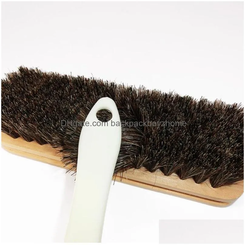 multipurpose wax polishing dust remove shoe brush natural leather real horse hair soft tool bootpolish cleaning brush for suede nubuck boot
