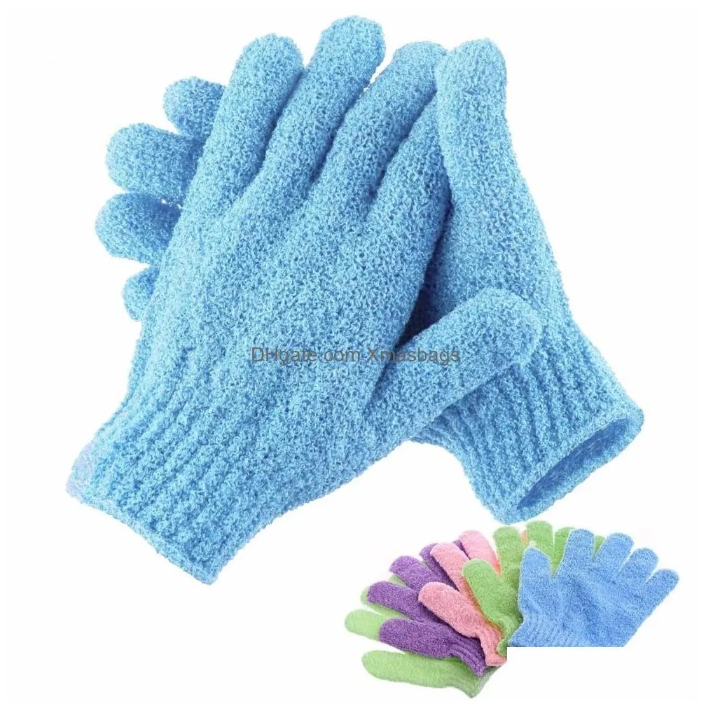 bath brushes for peeling exfoliating mitt glove shower scrub gloves resistance body massage sponge wash skin moisturizing spa foam