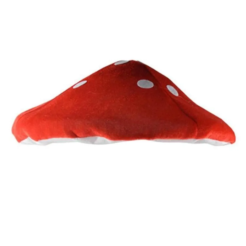 mushroom costume party decoration kids funny hats for children shooting white and red 220808