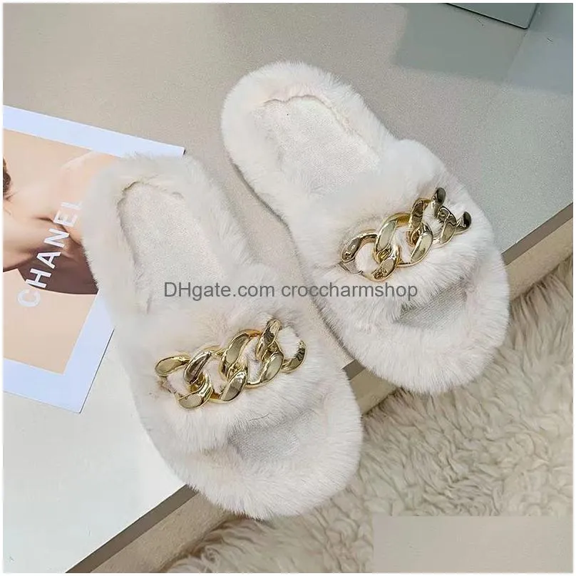 women fur slippers summer furry slides female fluffy indoor shoes womens bling fuzzy slide house sliders wholesale drop 