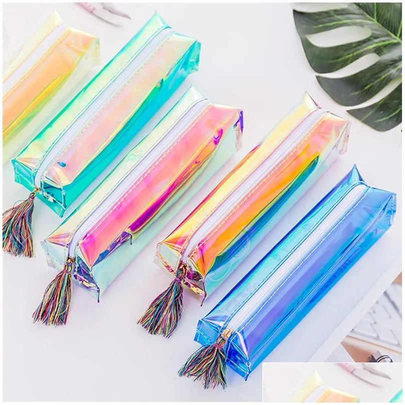 wholesale kids pencil case fashion pencils bags girls make up case stationery bags fashion pvc pencil bag