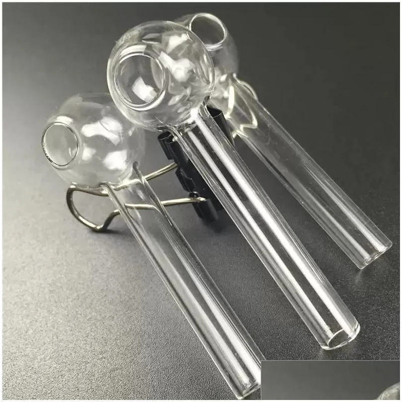 home garden pyrex oil burner pipe for smoking 6cm tube oil rig glass pipe clear glass oil burner pipes for tobacco hand pipe