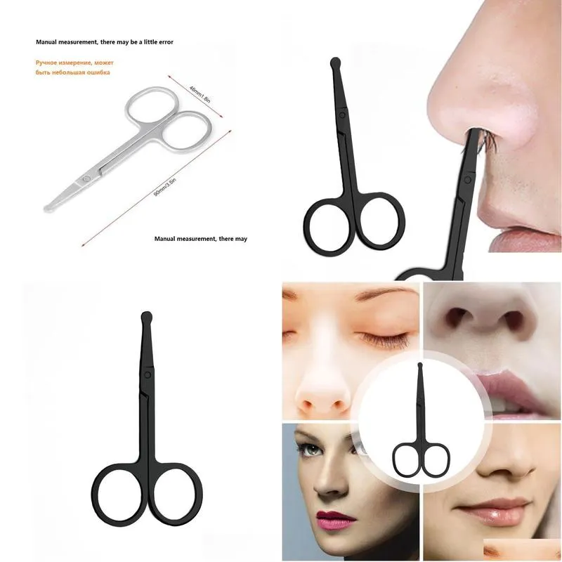 Clippers Trimmers Electric Nose Ear Trimmers Makeup Tools Nose Hair Scissors Mini Stainless Steel Round Head Beauty Trimmer Portable Ergonomics