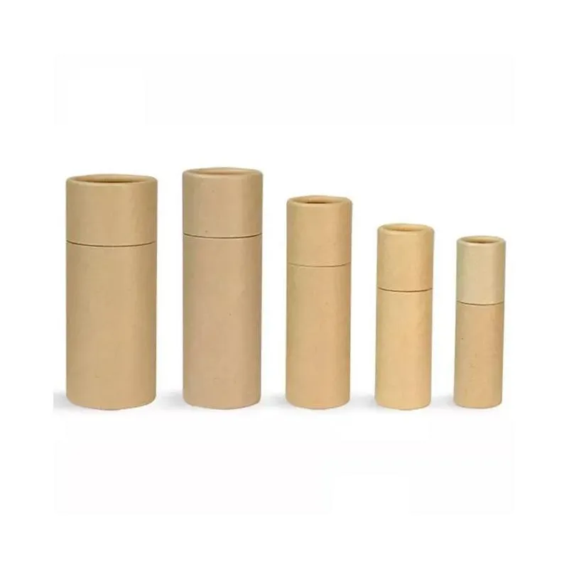 wholesale paperboard boxes lip balm tube kraft paper lipstick tubes lips gloss containers cardboard solid perfume tubes