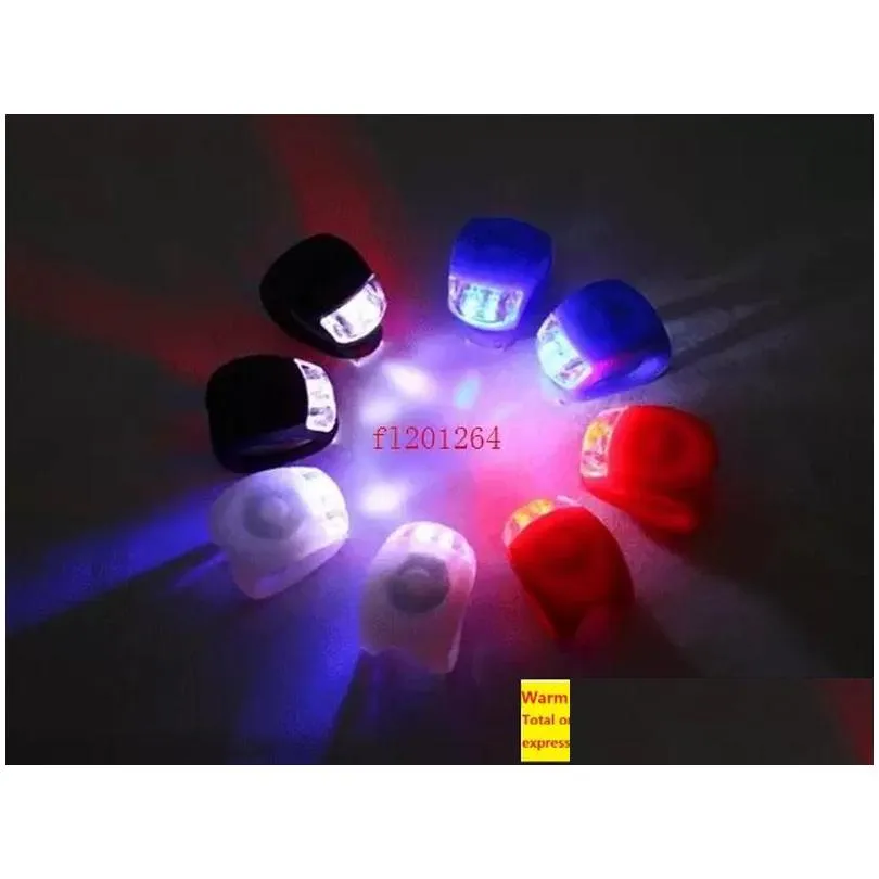 2 led bicycle light lamp silicone rear back light wheel waterproof safety bike