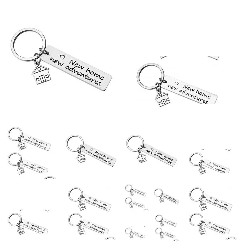 2021 Key Chains Housewarming Gift for Her or Him New Home New Adventures Keychain House Keys Keyring Moving Together First Home