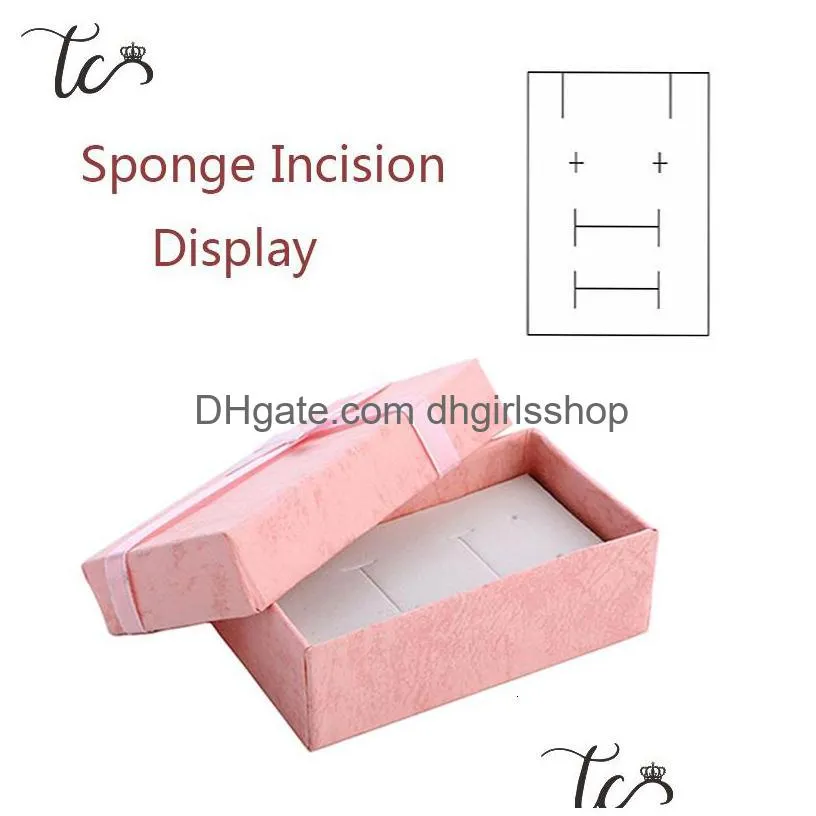 jewelry boxes paper trinket box ring box necklace organizer earring storage box necklace box small accessories container 24pcs/lot