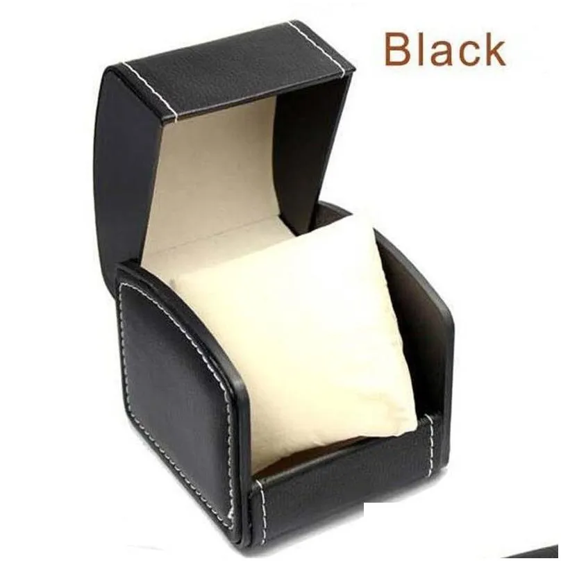 fashion watch boxes durable pu leather watches cases bracelet bangle jewelry wristwatch box gift case