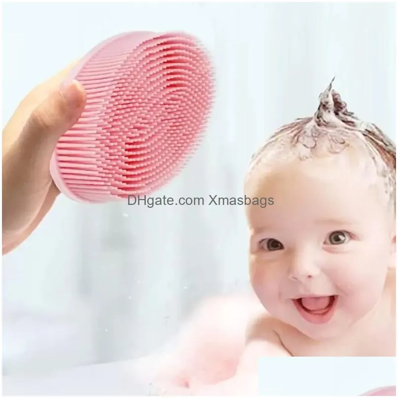 silicone body brush baby shower sponge dry massager bath towel for body bast silicone body scrubber back scrubber 0215