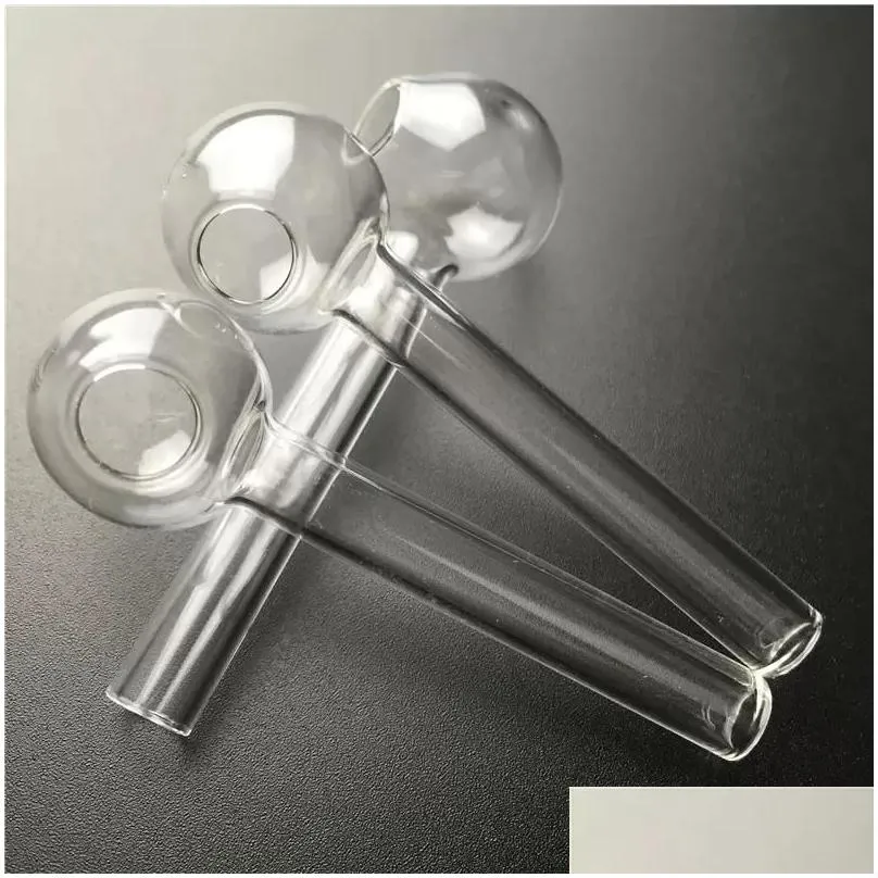 home garden pyrex oil burner pipe for smoking 6cm tube oil rig glass pipe clear glass oil burner pipes for tobacco hand pipe