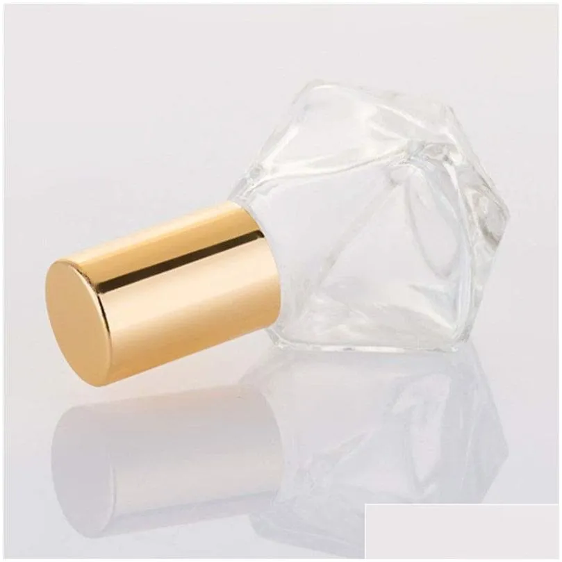 wholesale 8ml refillable travel clear glass roller bottle essential oil perfume roll on bottles cosmetic container jar vial