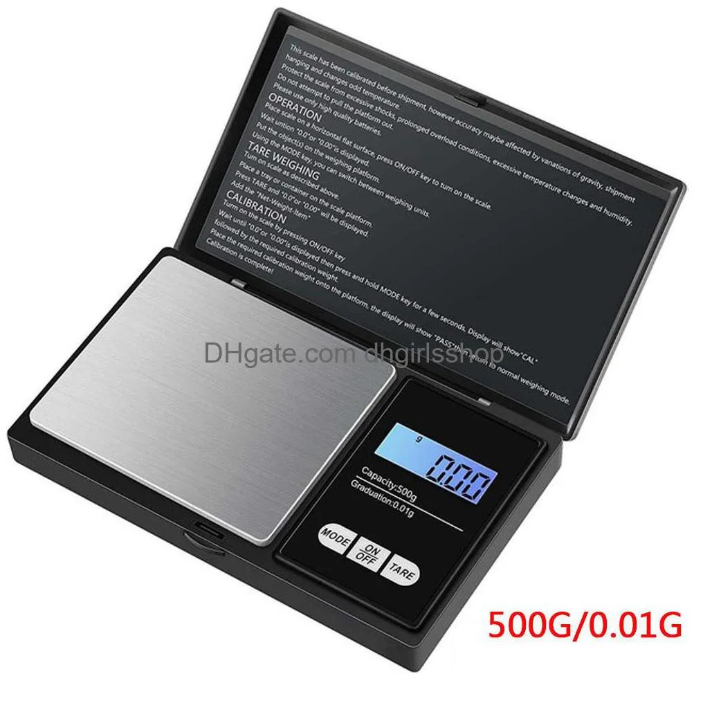 scales 100g 500g x 0.01g high precision digital kitchen scale jewelry gold balance weight gram lcd pocket weighting electronic scales