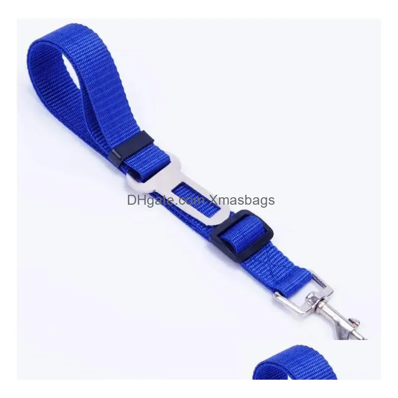  6 colors cat dog car safety seat belt harness adjustable pet puppy pup hound vehicle seatbelt lead leash for dogs 500pcs