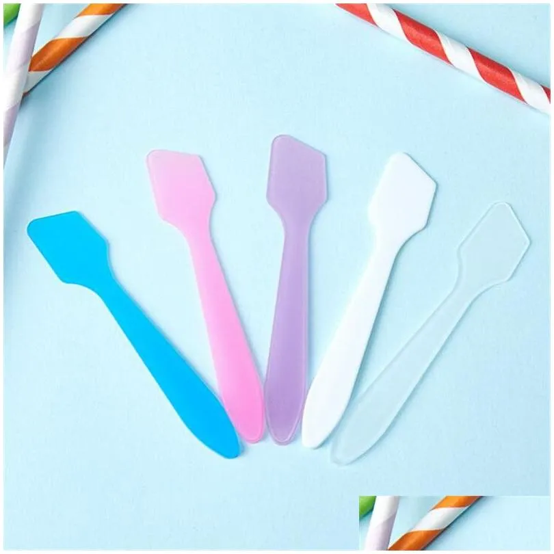 wholesale mini plastic small face cream spoon facial mask stick cosmetic spatula scoop beauty makeup sticks spoon tools