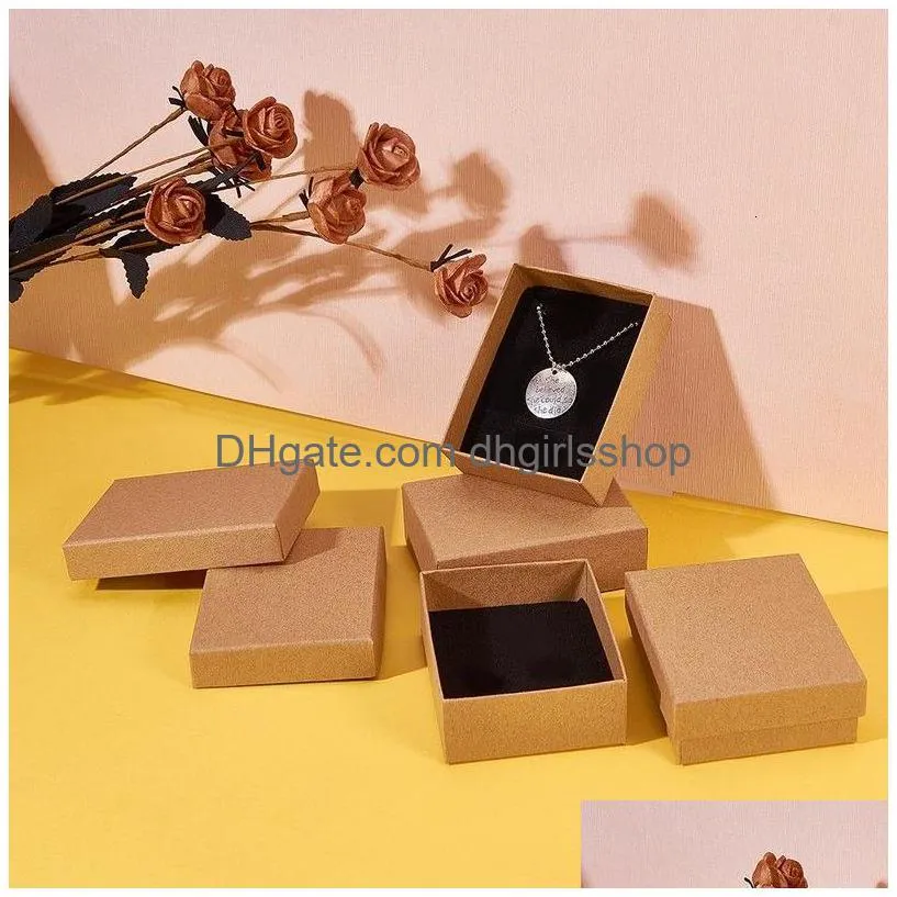 jewelry boxes pandahall cardboard jewelry set box for ring necklace rectangle tan 8x5x3cm black 9x7x3mm white 7x7x3mm 9x9x3mm 18pcs/24pcs