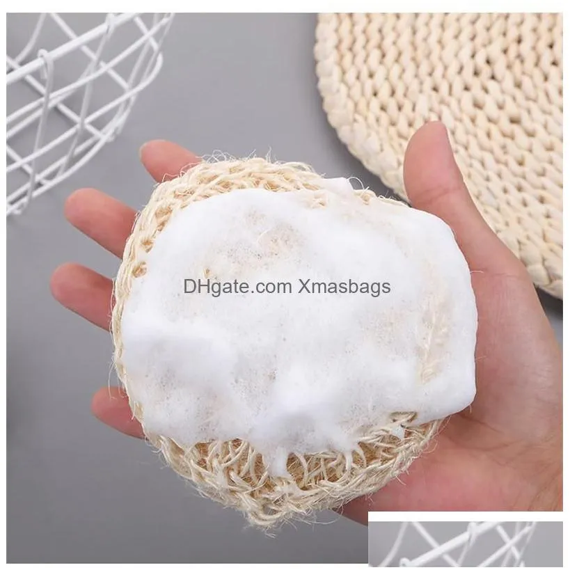 sublimation sisal bath sponge natural organic handmade planted based shower ball exfoliating cloghet scrub skin puff body scrubber