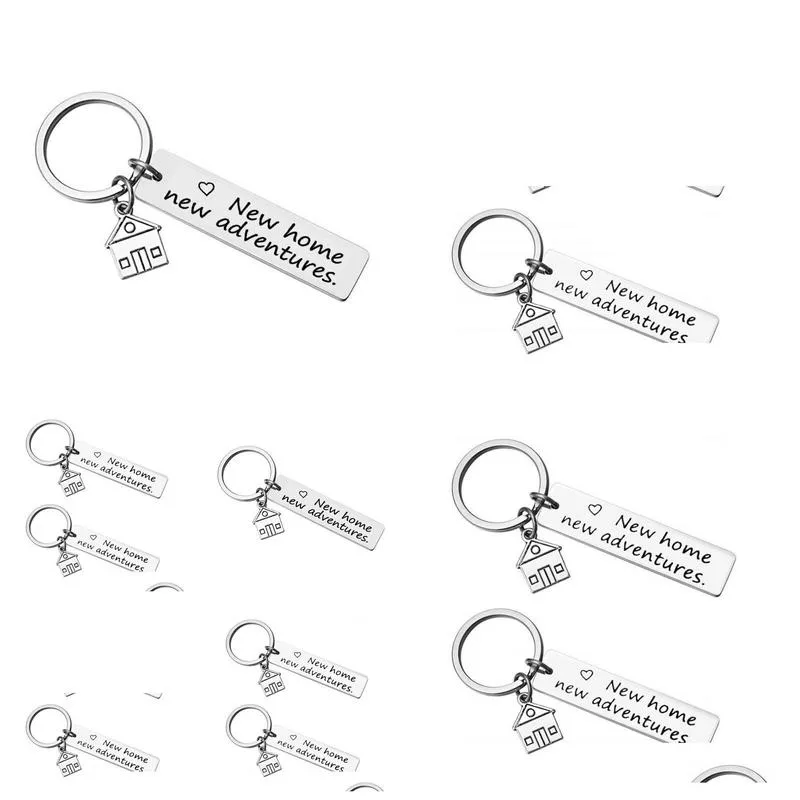 2021 Key Chains Housewarming Gift for Her or Him New Home New Adventures Keychain House Keys Keyring Moving Together First Home