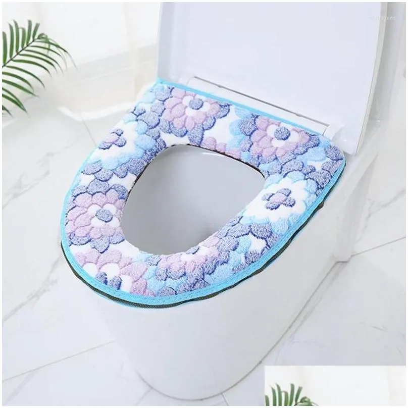 toilet seat covers warm winter cover closestool mat washable bathroom accessories coral fleece soft pad universal cushion