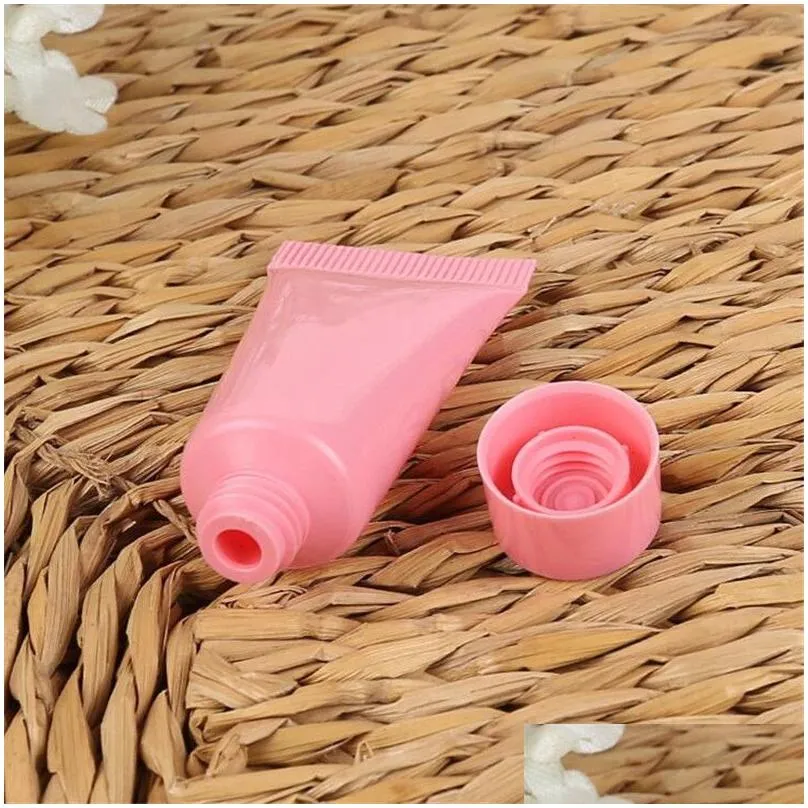 wholesale 5ml 10ml soft refillable plastic lotion squeeze cosmetic packaging cream screw lids bottle protable container 0109