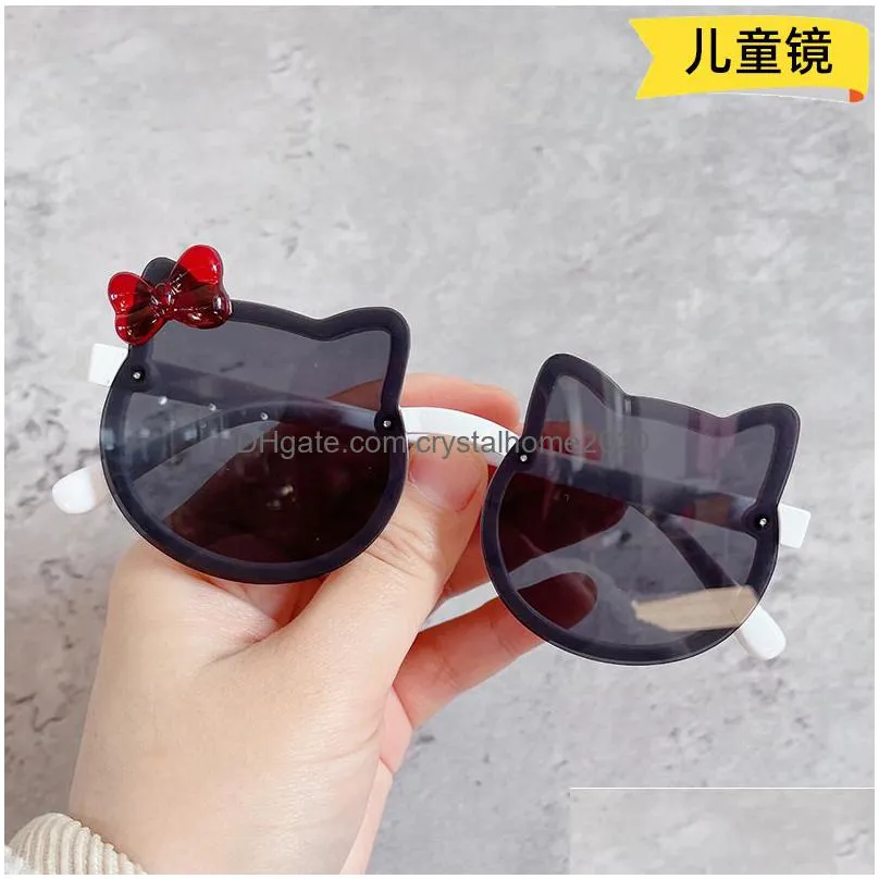 sunglasses for kids children bow knot shape cat eyes plastic cute boy girl birthday party items p ograph show decor pink brown black