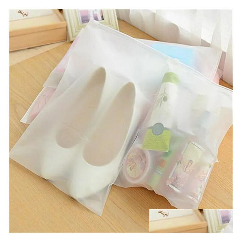 wholesale travelling storage bag frosted plastic reclosable zipper bags self seal packaging pouch for gift clothes jewelry