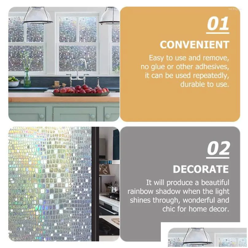 window stickers 1 sheet static glass decals privacy film sticker for home bathroom