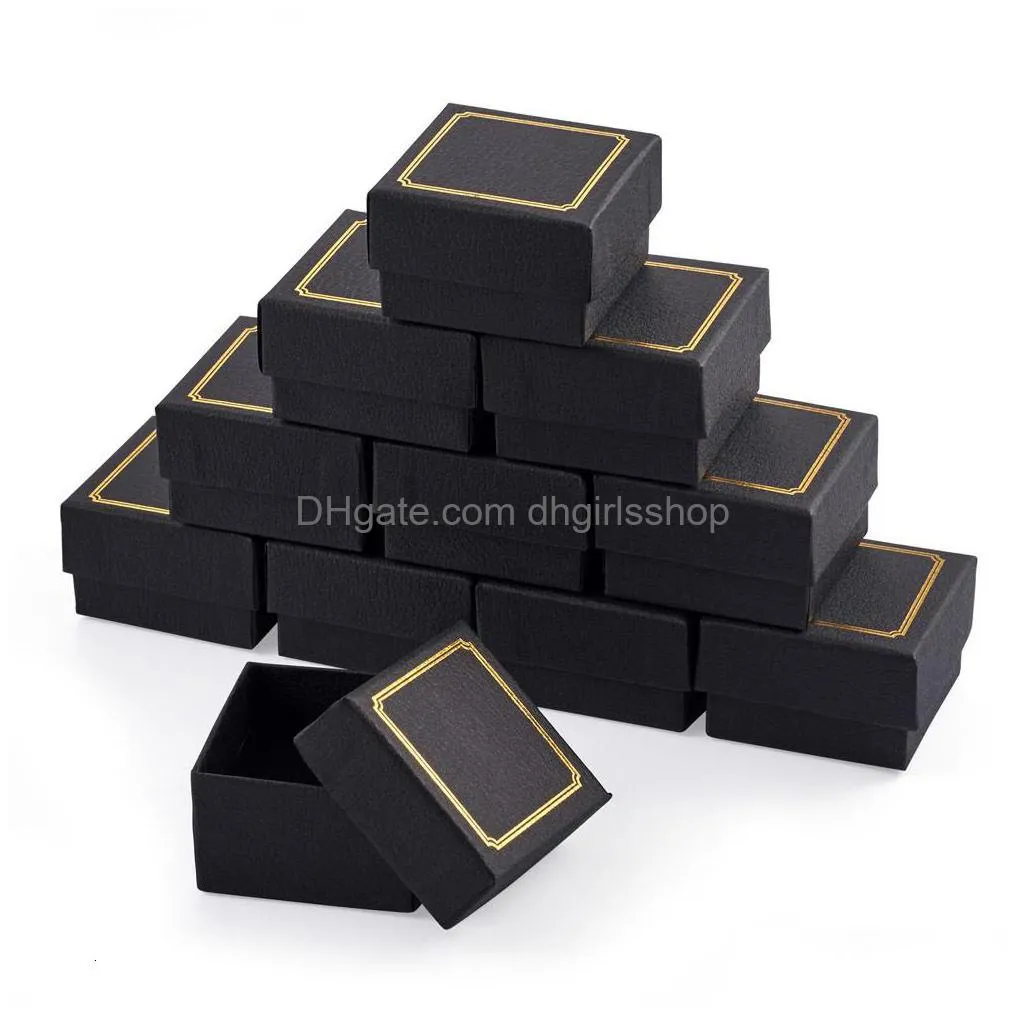 jewelry boxes 12pcs cardboard jewelry set gift box ring necklace bracelets earring gift packaging boxes with sponge inside rectangle