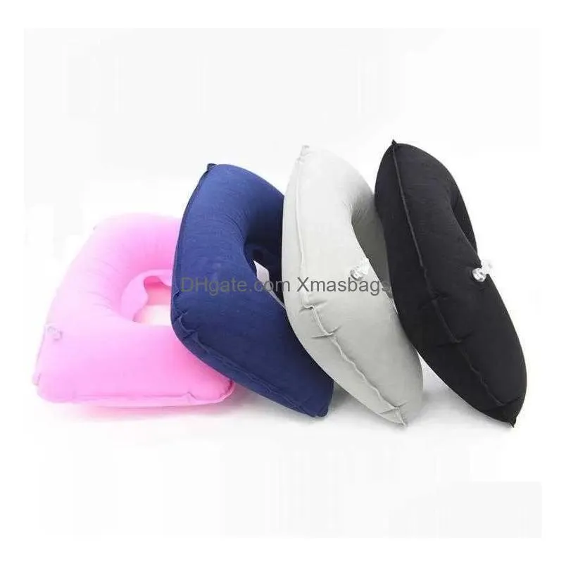 500pcs u shaped travel pillow inflatable neck car head rest air cushion for travel office air cushion neck pillow