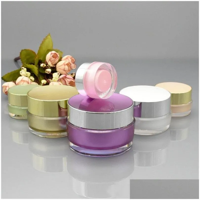 wholesale 5g 10g 20g 30g acrylic cosmetic cream jar bottle face cream pot lotion bottle sample container