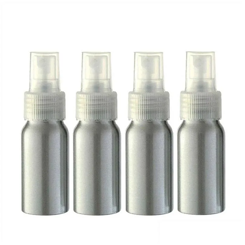 wholesale 30ml 50ml 100ml 250ml aluminum empty atomizer refillable perfume travel spray bottle with whiter/black spray cap