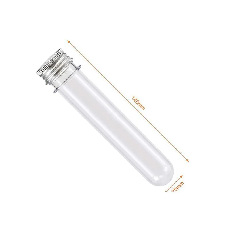 wholesale 2021 40ml x clear plastic cosmetic tube mask bath salt test pet tube with aluminum cap cosmetic bottle