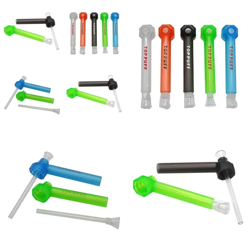  travel essentials glass water bongs traveling shisha water top puff toppuff silicone smoking pipes acrylic replacement