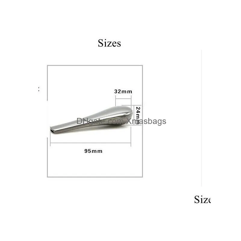 rainbow cigarette tobacco pipes metal magne zinc alloy hand spoon magnetic diameter smoking pipe 8 colors fy3657 1128