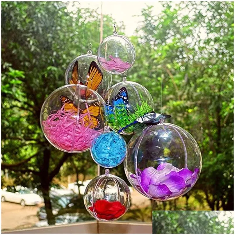 4cm 5cm 6cm 7cm 8cm 9cm 10cm clear plastic fillable ball ornament baubles creative christmas tree decoration ball ornaments