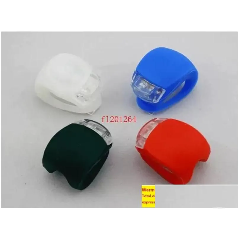2 led bicycle light lamp silicone rear back light wheel waterproof safety bike